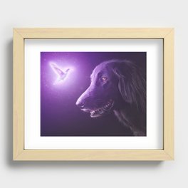 THE DOG AND THE HUMMINGBIRD Recessed Framed Print
