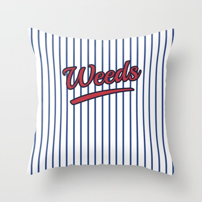 Weeds Typographic Design Throw Pillow