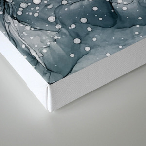 Icy Payne S Grey Abstract Bubble Snow Painting Canvas Print By Elizabethschulz Society6