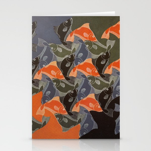 Fish ("Regular Divisions of the Plane Drawing #20") by M.C. Escher Stationery Cards