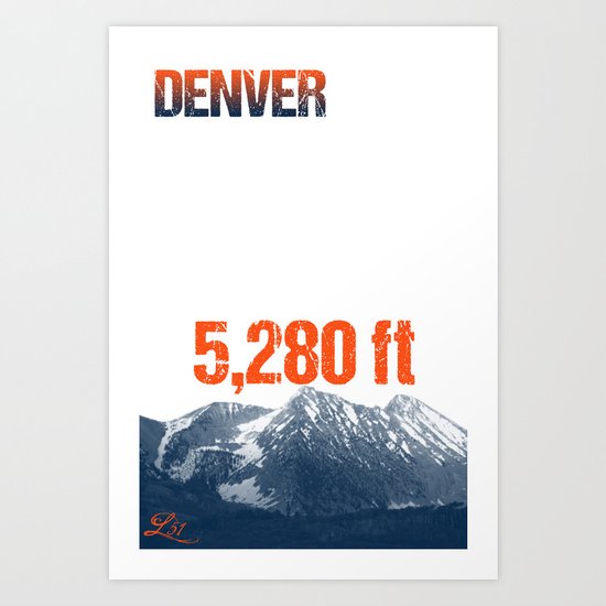 Cities Of America: Denver Art Print