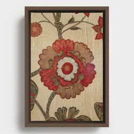 Fabric Flower Framed Canvas