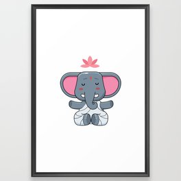 Yoga elephant Framed Art Print