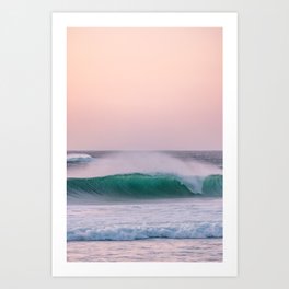 Pastel Sunset with Ocean Waves | Llandudno Cape Town South Africa | Travel Photography Art Print