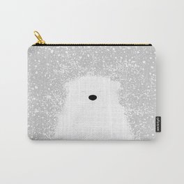 Its A Polar Bear Blinking In A Blizzard Carry-All Pouch | Animal, Nature, Children, Illustration 