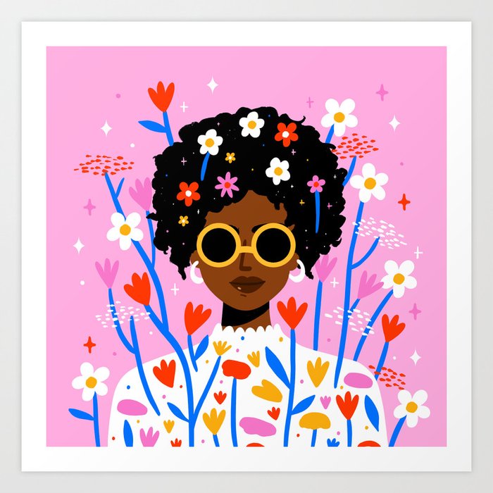 Bloom Where You Are Planted Pink Art Print