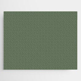 Dark Green Solid Color Pantone Vineyard Green 18-0117 TCX Shades of Green Hues Jigsaw Puzzle