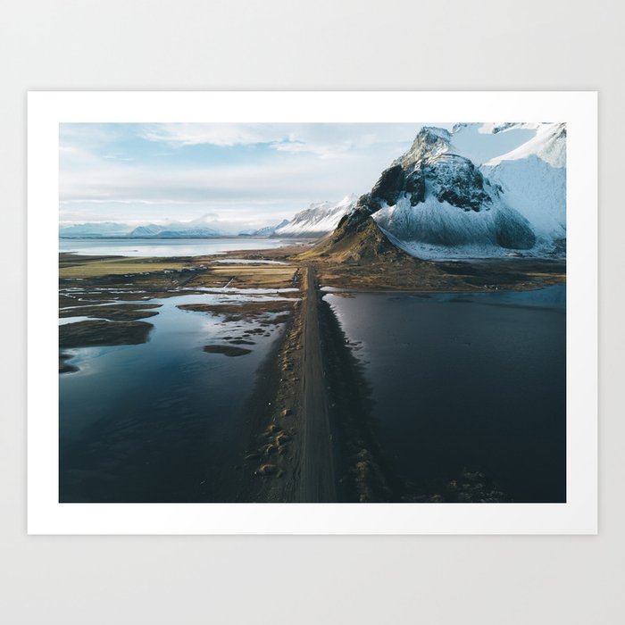 Mountain road in Iceland - Landscape Photography Art Print