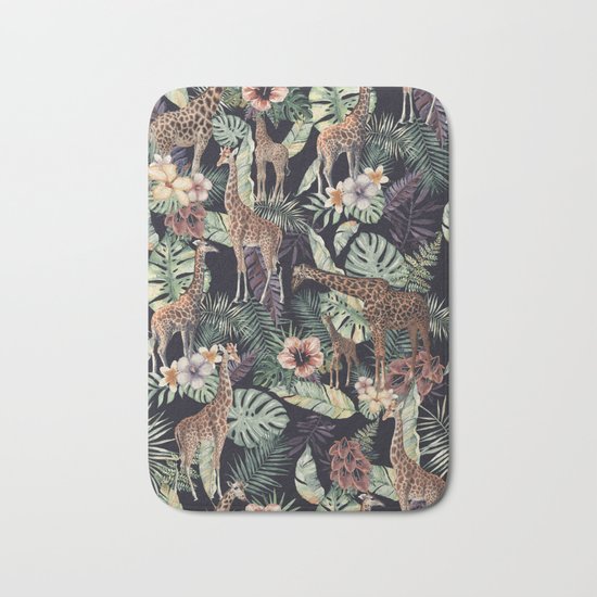 Giraffe Pattern Bath Mat