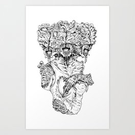Triple Cordyceps Art Print
