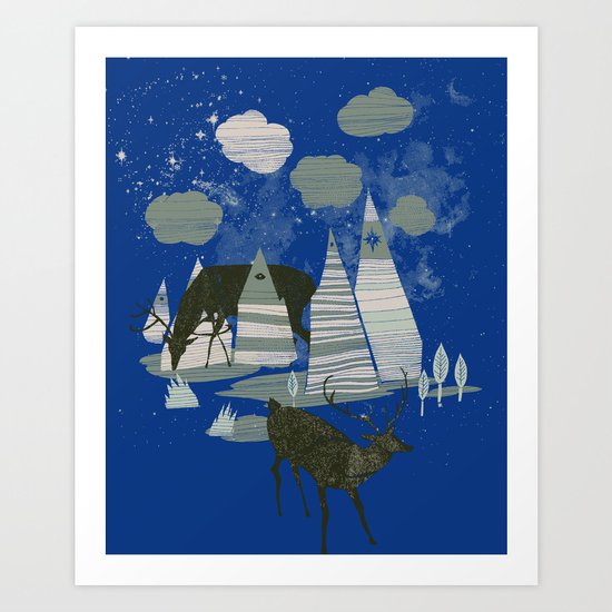 magic mountains Art Print