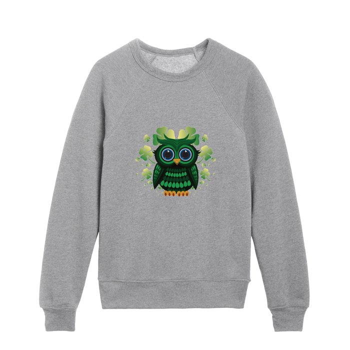 Saint Patrick's Owl Kids Crewneck