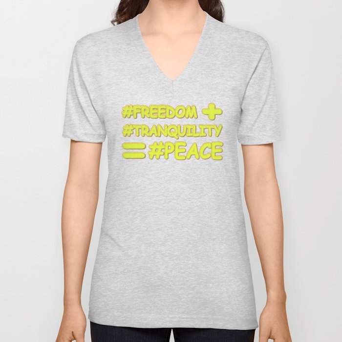 "PEACE FORMULA EQUATION" Cute Design. Buy Now V Neck T Shirt