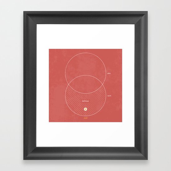 Work / Play Framed Art Print