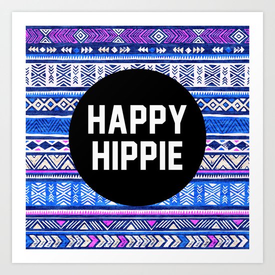 Happy hippie Art Print
