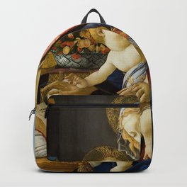 The Virgin and Child by Sandro Botticelli Backpack | History, Bible, Christ, Christianity, Christian, Religion, Mary, Painting, Biblical, Mother 