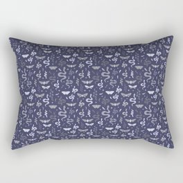 Boho pattern with moth and snake Rectangular Pillow