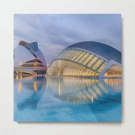 Spain Photography - Príncipe Felipe Science Museum Under The Gray Sky Metal Print