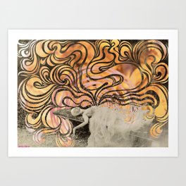 She is Napping, not waiting for your kiss Art Print
