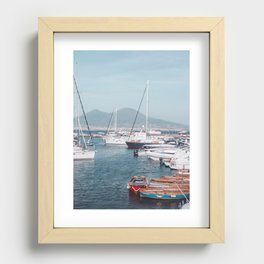Naples Harbor and Vesuvius Recessed Framed Print