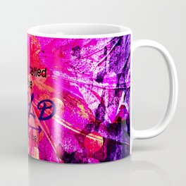 CALLED TO BE BOLD Floral Abstract Christian Typography Scripture Jesus God Hot Pink Purple Fuchsia Coffee Mug