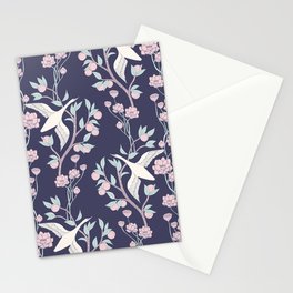 Into My Arms Swan Chinoiserie Stationery Card