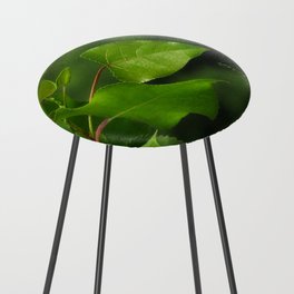 Leaf detail in brilliant green Counter Stool