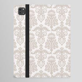 Strawberry Chandelier Pattern 548 Beige and Linen White iPad Folio Case