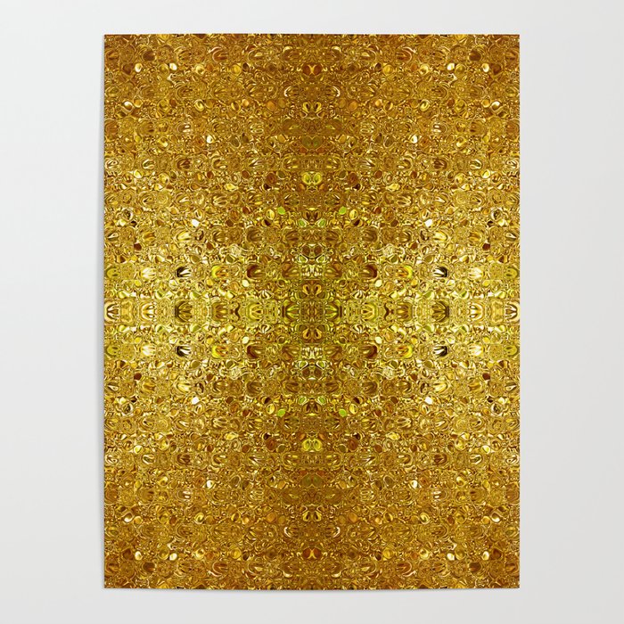 Deep gold glass mosaic Poster