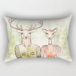 Together in Happy Land Rectangular Pillow