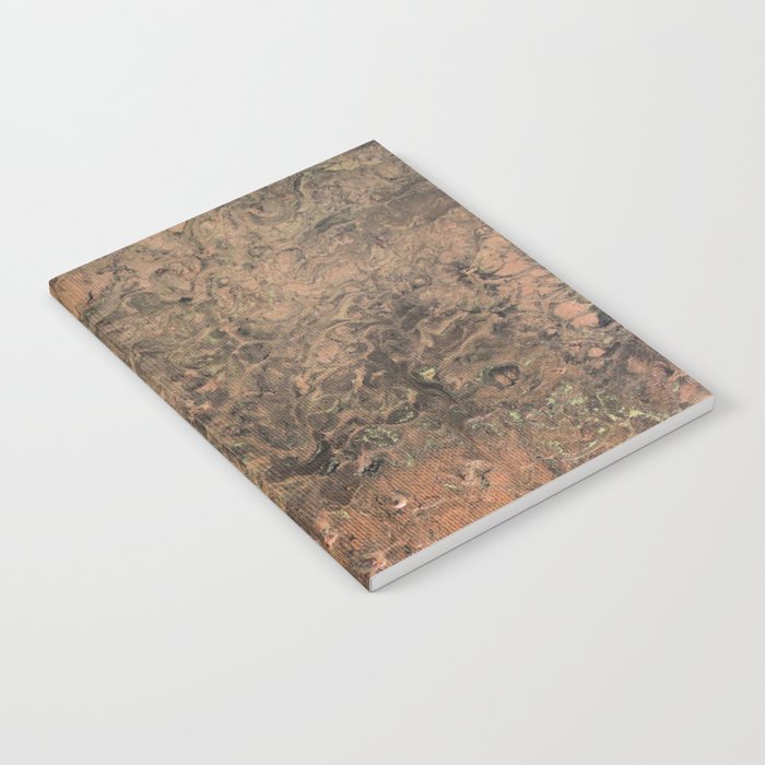 Copper Black Gold Marble Canvas Texture Notebook