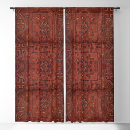 Traditional Vintage Moroccan Rug Design E13 Blackout Curtain