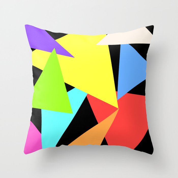 Triangulation Modern Pop Art Throw Pillow