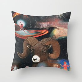 Aries - Zodiac Wildlife Series Throw Pillow