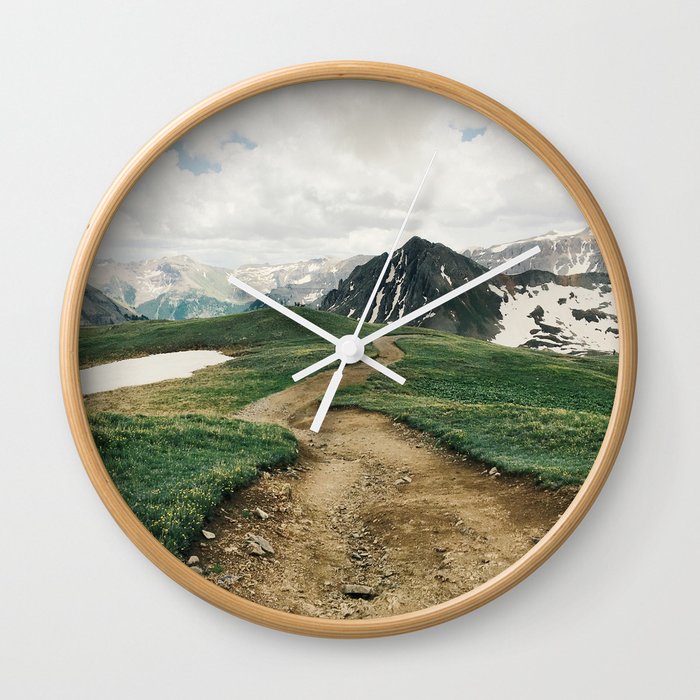 Colorado Mountain Road Wall Clock