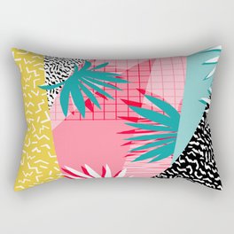 Bingo - throwback retro memphis neon tropical socal desert festival trendy hipster pattern pop art Rectangular Pillow
