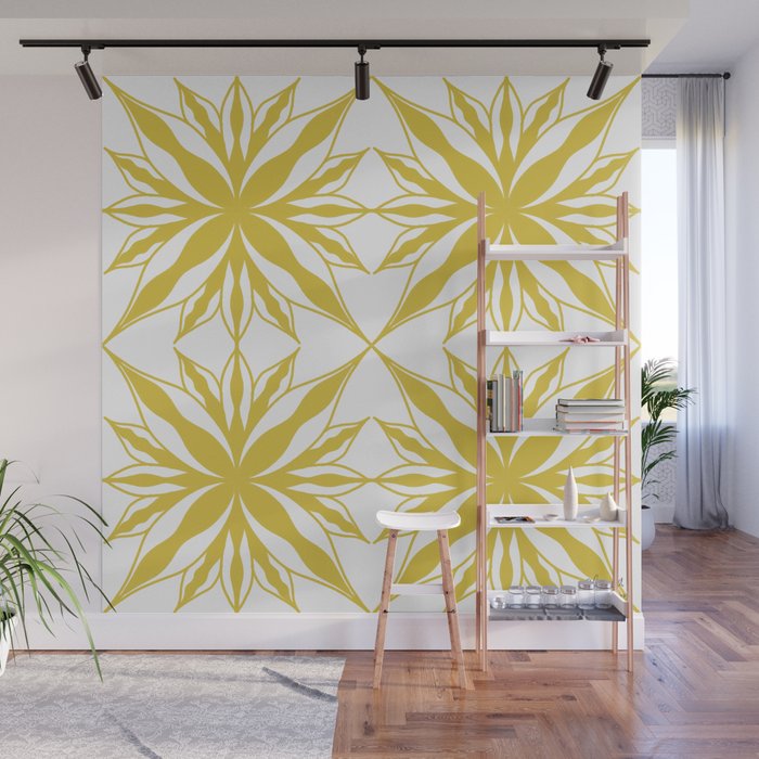 Mandala Sun Tile 2.0 Yellow Wall Mural