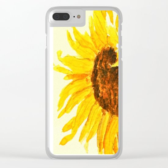 sunflower macro Clear iPhone Case