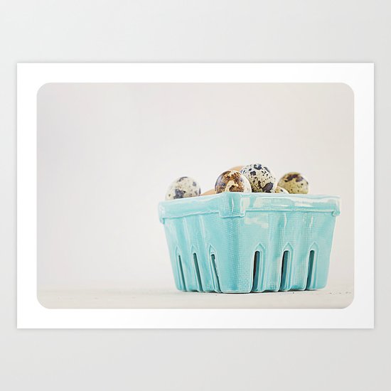 Mi cesta turquesa. Art Print