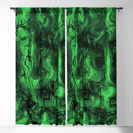 Nervous Energy Grungy Abstract Art Mint Green And Black Blackout Curtain
