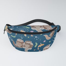Sea Otters at Night Fanny Pack