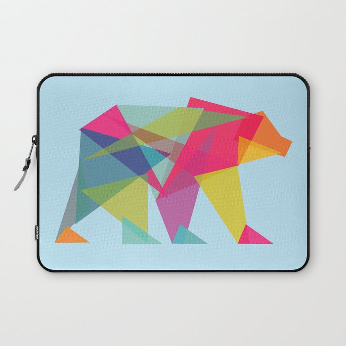 Fractal Bear - neon colorways Laptop Sleeve