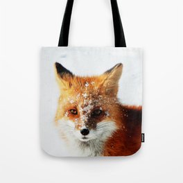 Snowy Faced Fox Tote Bag