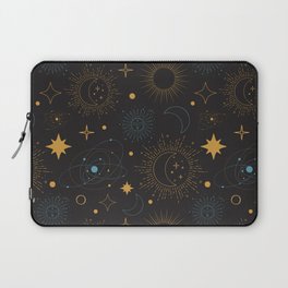 Sun Moon and Stars Celestial Pattern Laptop Sleeve