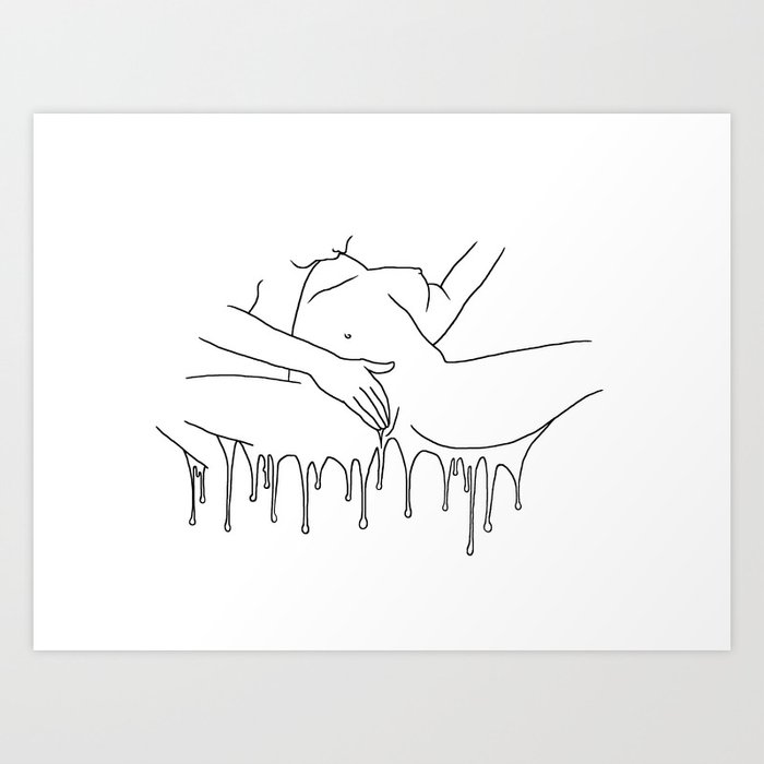 Colorful Climax Line Art Print By Nymphainna Society6,Blossom Drawing