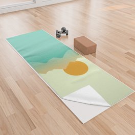 Abstraction_SUNRISE_SUNSET_LANDSCAPE_MOUNTAINS_POP_ART_1206A Yoga Towel