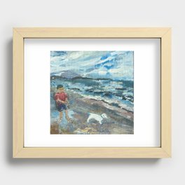 Beach Painting Recessed Framed Print