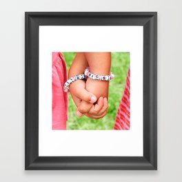 Big Sis & Lil Sis Holding Hands Framed Art Print