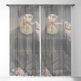 The Smoker (1866)  Sheer Curtain