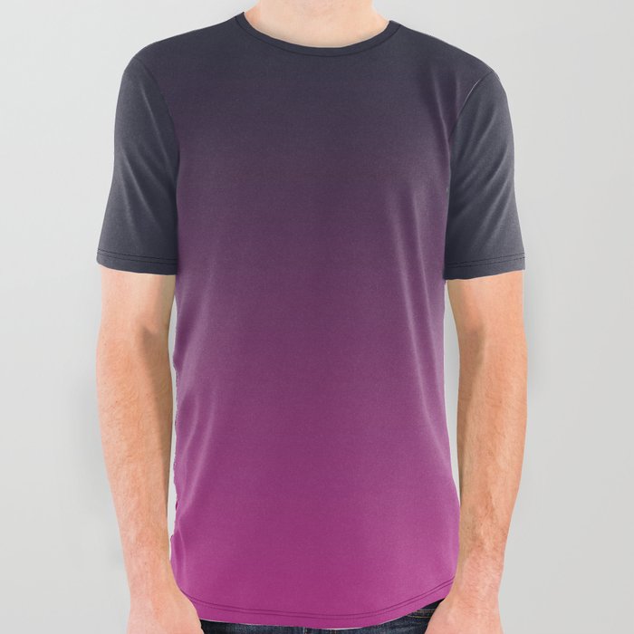 Dip Dye Light To Dark Color All Over Graphic Tee By Inklola